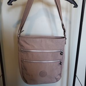Kipling beige crossbody purse